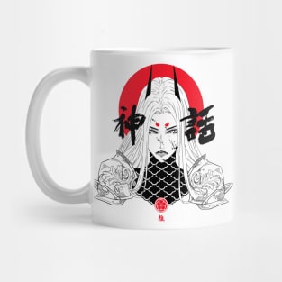 Vaporwave Samurai Japanese Warrior Mug